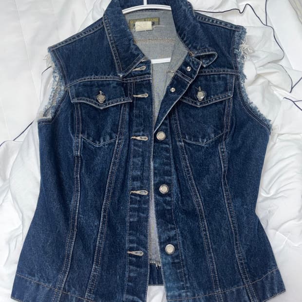 빈티지 데님 베스트 청조끼