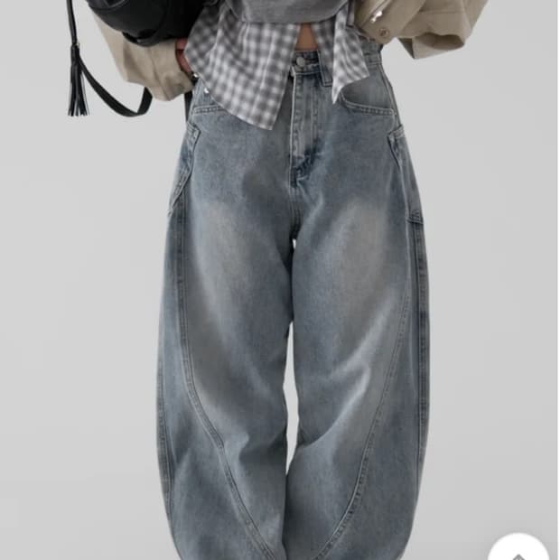 어텀 로우커브드 데님 팬츠