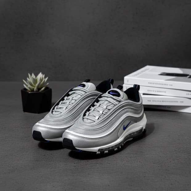 나이키 에어맥스 97 메탈릭 실버 260mm