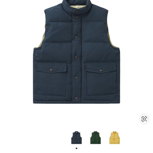 카키스 트레일 다운 베스트 블루 L (택 보유)