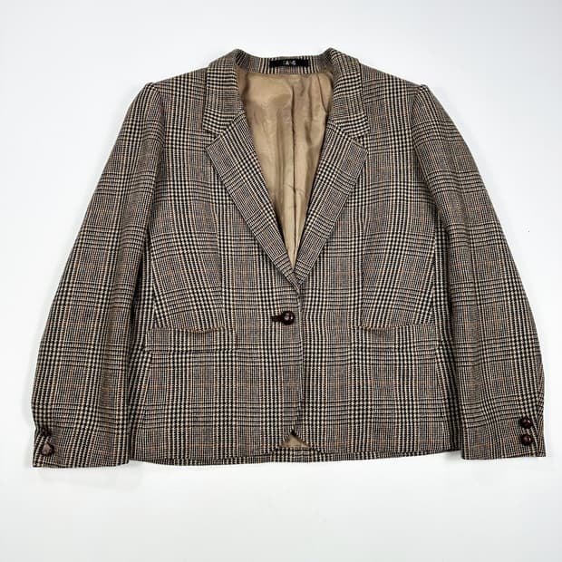 DAKS 닥스 재팬 클래식 체크패턴 여성 블레이져 여성XS