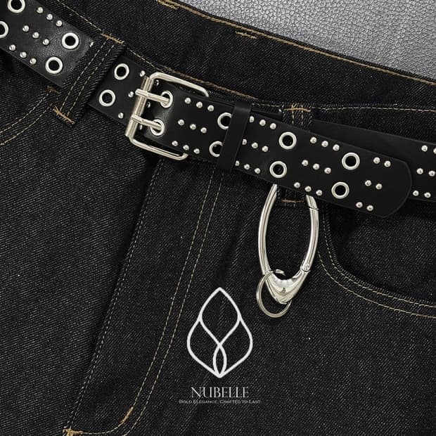 🌗 Eyelet stud belt / 아일렛 스터드 웨스턴 벨트
