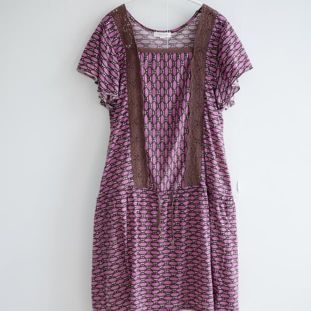 Any fam plum drop-waist mini dress