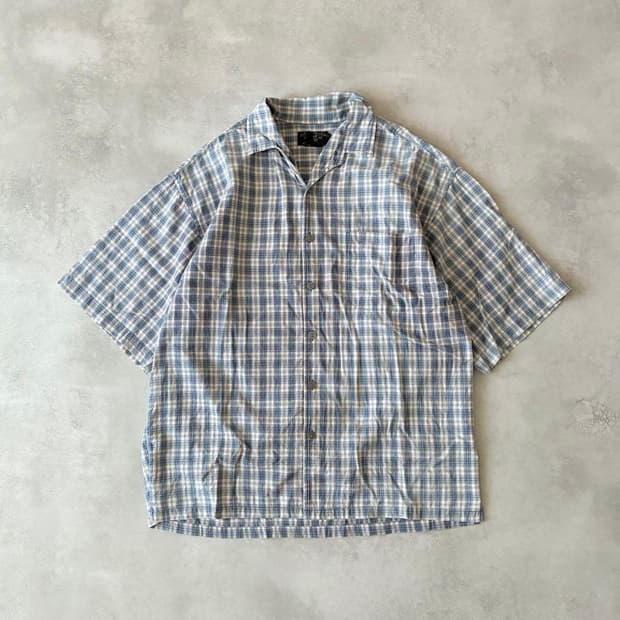 RRL 더블알엘 플래드 체크 캠프 셔츠