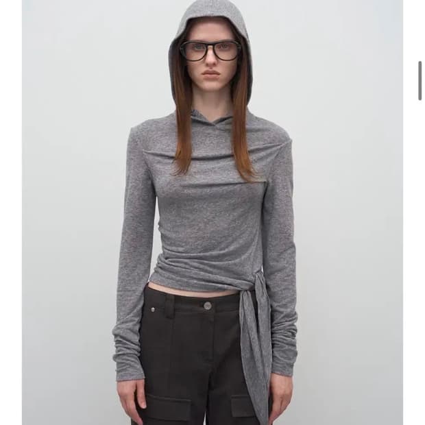 LCDC 엘씨디씨 프릴 후드 그레이