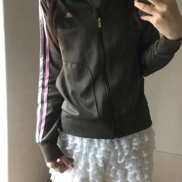 아디다스 카키 연핑크 져지
