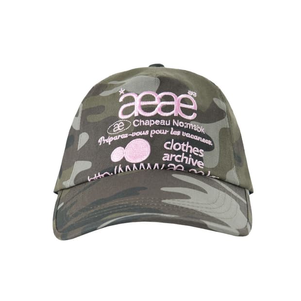AEAE WEB LOGO CAMO 5 PANNEL CAP 카모 모자 볼캡