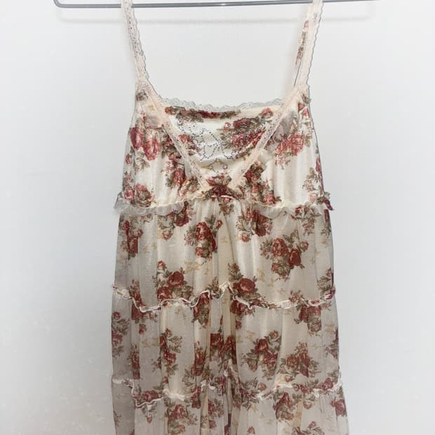 일본 빈티지 백예린 무드 더스티 로즈 원피스