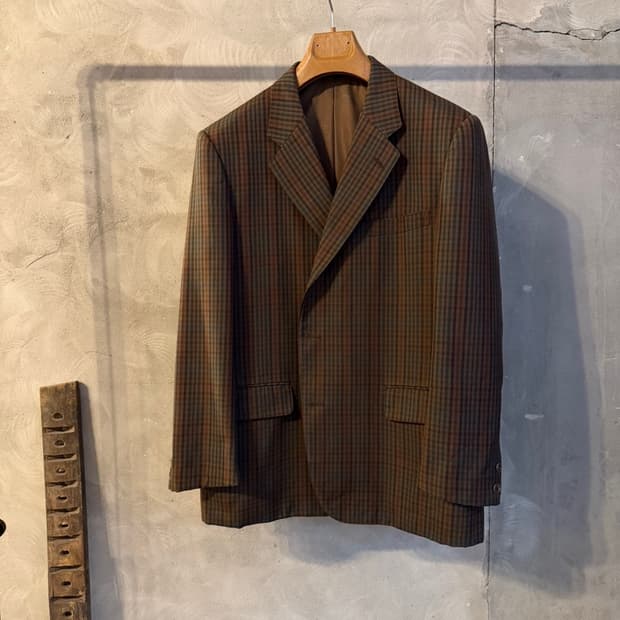 제이프레스 건클럽 체크 자켓 100