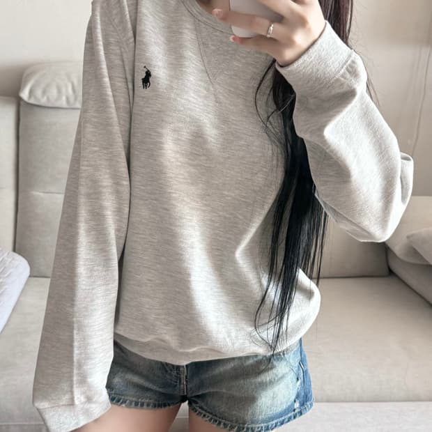 폴로 랄프로렌 보카시 디자인 그레이 블랙 맨투맨