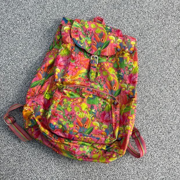 오일릴리 플라워 빈티지 백팩 0409J