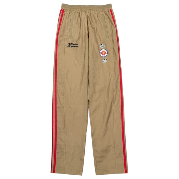 아디다스 맥도날드 버튼 트랙팬츠 바지 베이지 브라운 M