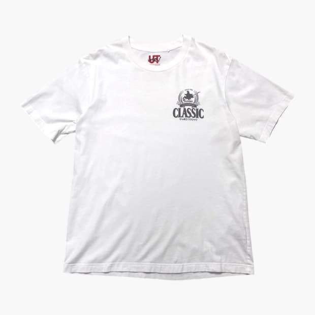 유니클로 재팬 UNIQLO 화이트 삿포로 클래식 프린팅 반팔 티셔츠 L