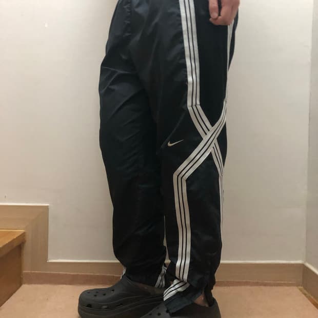 빈티지 나이키 스트라이프 트레이닝 팬츠