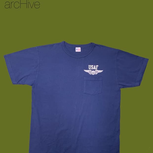 BUZZ RICKSON'S - USAF POCKET TEE / NAVY