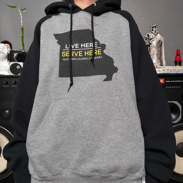 러셀애슬래틱 래글런 후드티