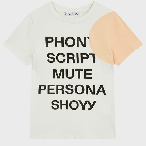 오픈와이와이 dot typo tee 도트 타이포 티 화이트 M