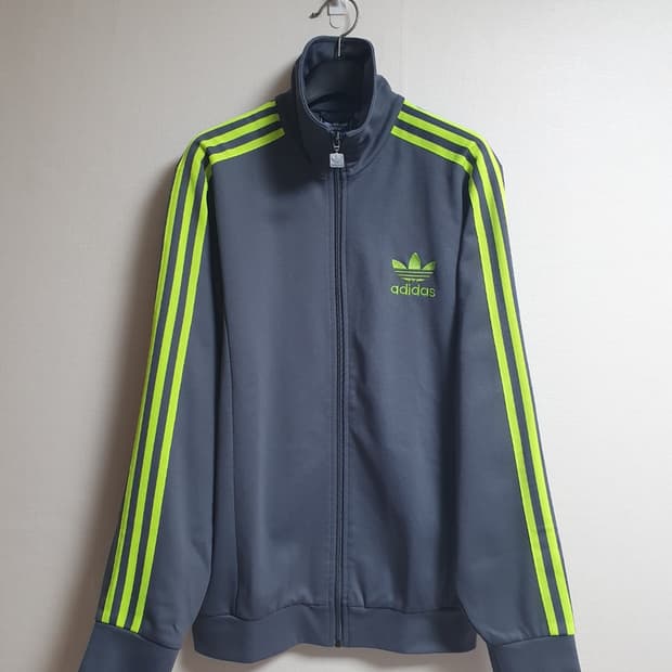 아디다스 져지 유로파 트랙탑 그레이 라임 100