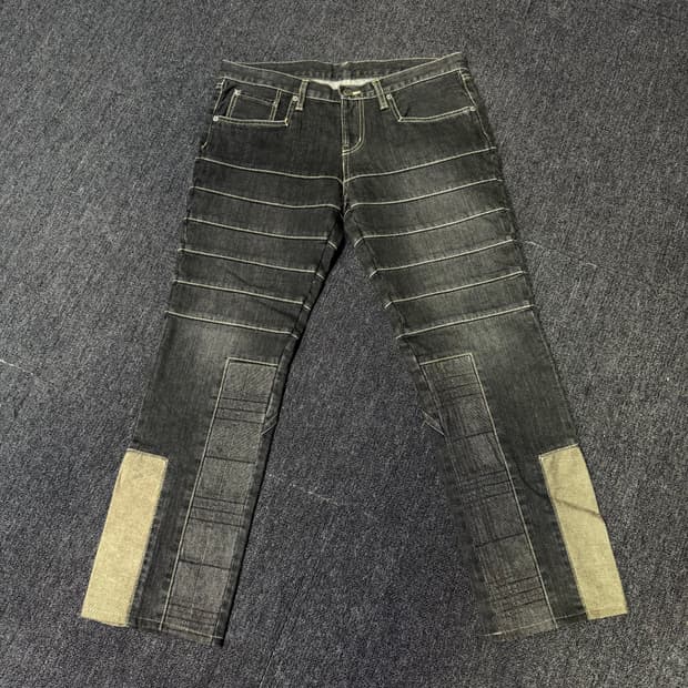 PPFM 패치워크 디테일 데님 팬츠