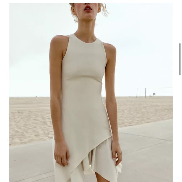 Zara 자라 콤비 홀터넥 나시 원피스