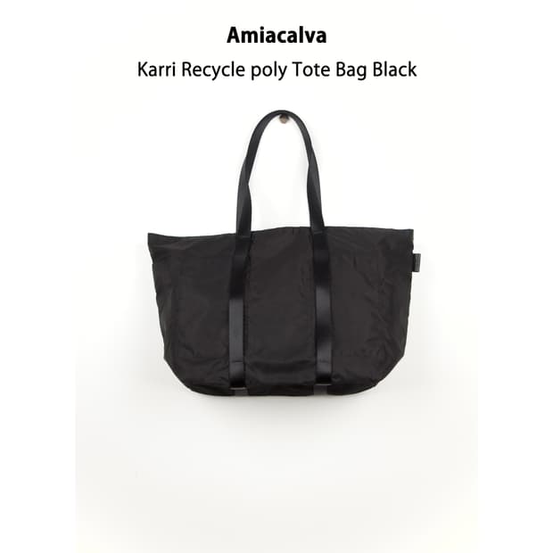 Amiacalva 카리 리사이클 폴리 토트백 블랙