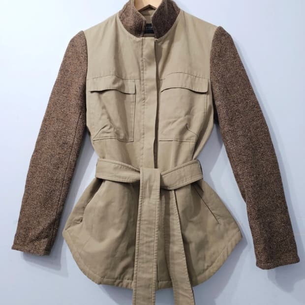 타임 TIME 벨티드 배색 자켓 ~55