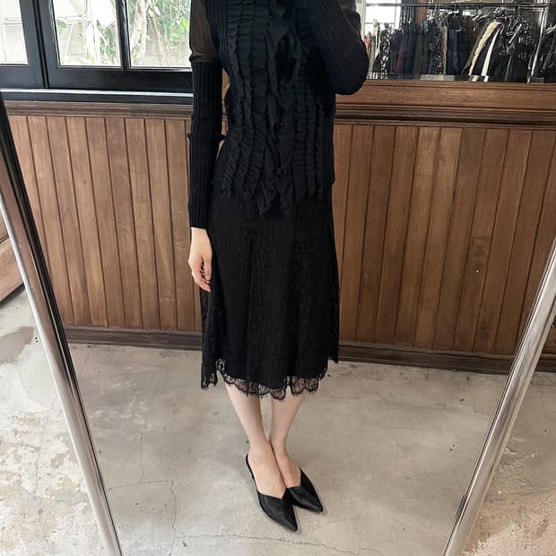 BURBERRY LONDON lace tie skirt