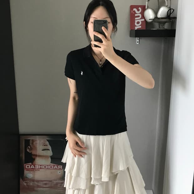 폴로 랄프로렌 포니로고 블랙 카라티