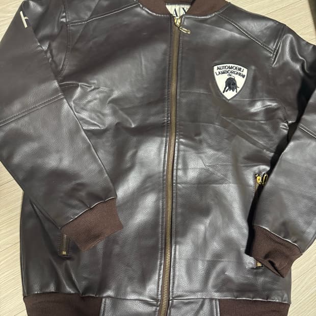 아르마니 익스체인지x 람보르기니 레더 자켓 m
