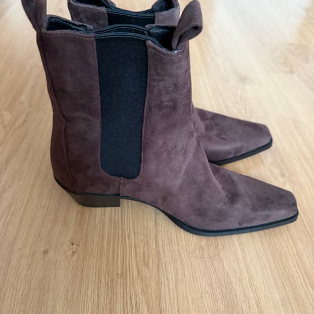 h&m 스웨이드 앵클 부츠 39 새상품