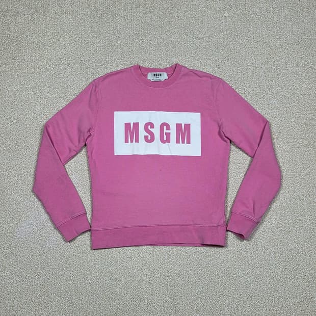 [MSGM] 박스 로고 맨투맨 | A00442