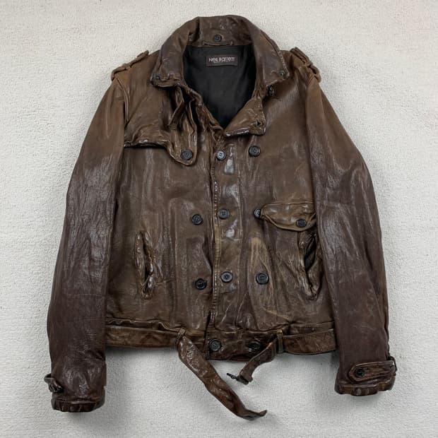 닐바렛 버팔로 레더 자켓 다크브라운
