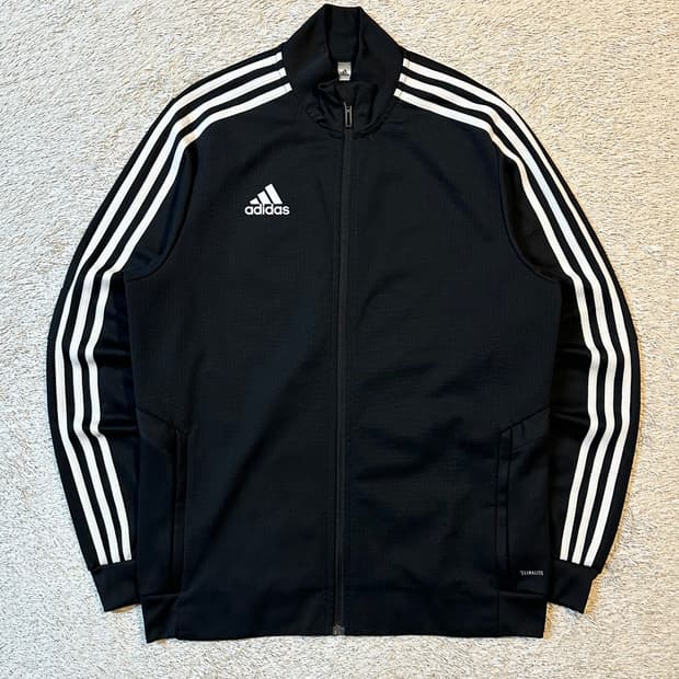 아디다스 ADIDAS 삼각로고 트랙탑 져지 블랙