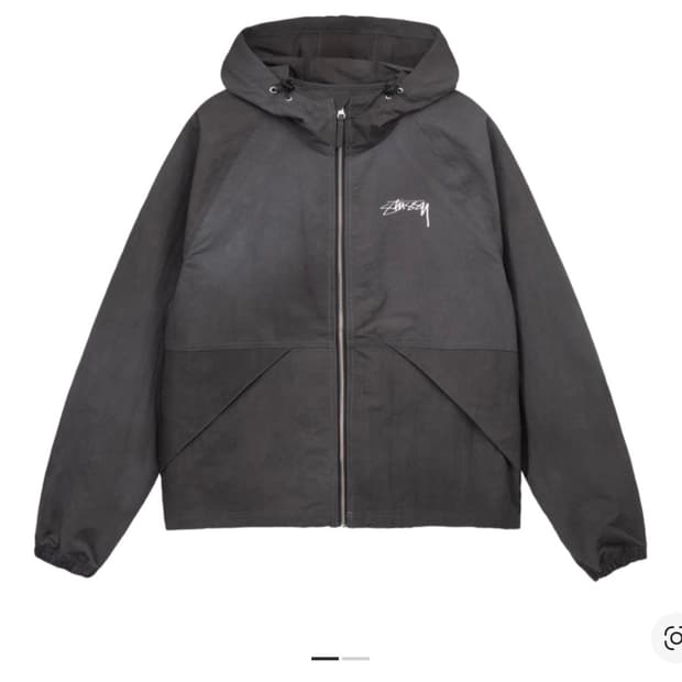 스투시 웨이브 다이 비치 쉘 자켓 블랙 S