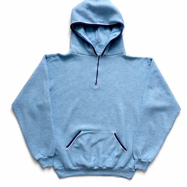 70s Russell Athletic 1/4 Zip 후디 L