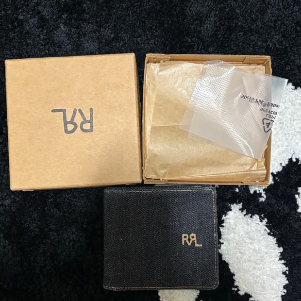 더블알엘 데님 반지갑