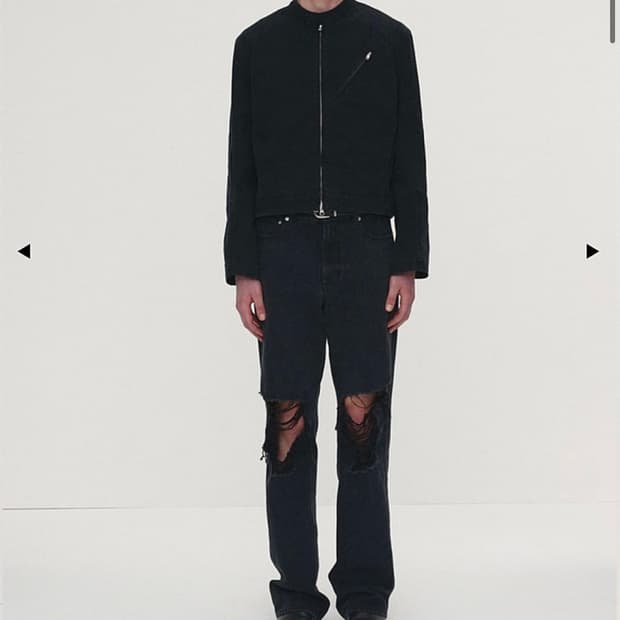 토니웩 가먼트 다이드 코튼 카프레이서 자켓