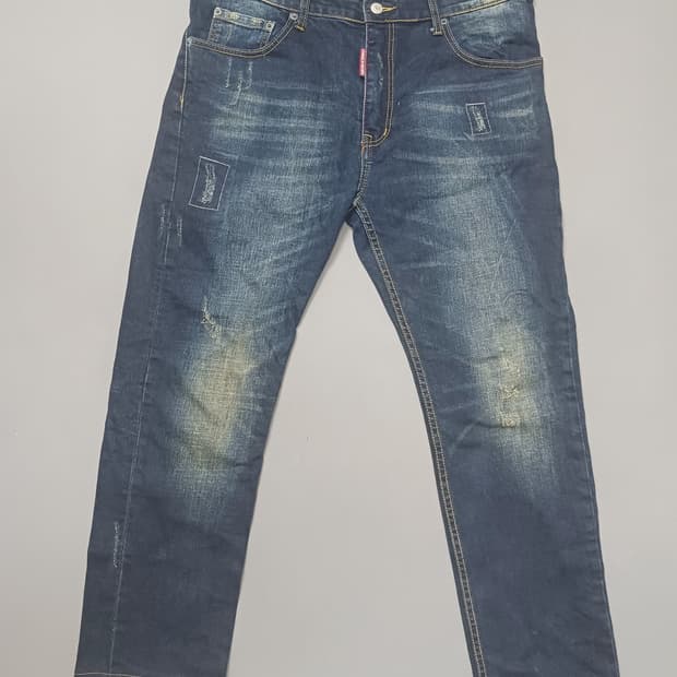 [36] 디스퀘어드2 녹워싱 자수패치 슬림진 청바지