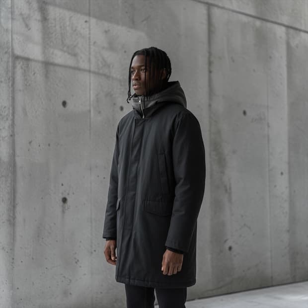 100~105/ 시스템옴므 양가죽 블렌딩 구스다운 패딩