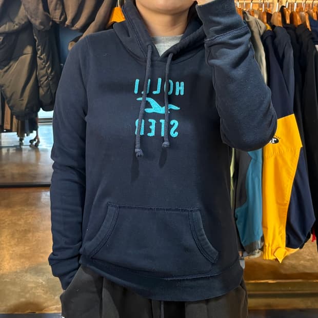 홀리스터 빅로고 네이비 후드