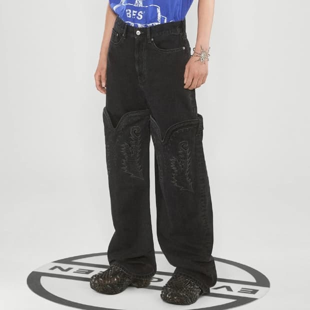 [29]와이프로젝트 Y/Project 맥시 카우보이 커프 진/블랙