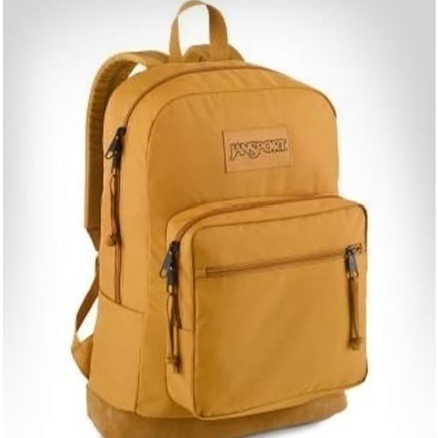 잔스포츠 머스타드 색상 백팩 Jansport