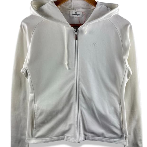 꾸레쥬 courreges 화이트 후드집업