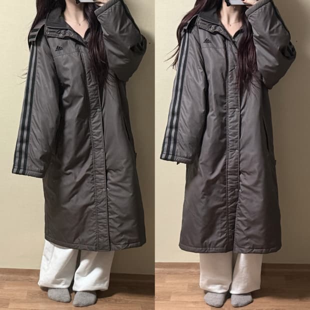 아디다스 카키블랙 투웨이 돕바 집업 