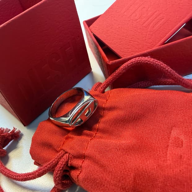 디젤 실버 스틸 반지 4호