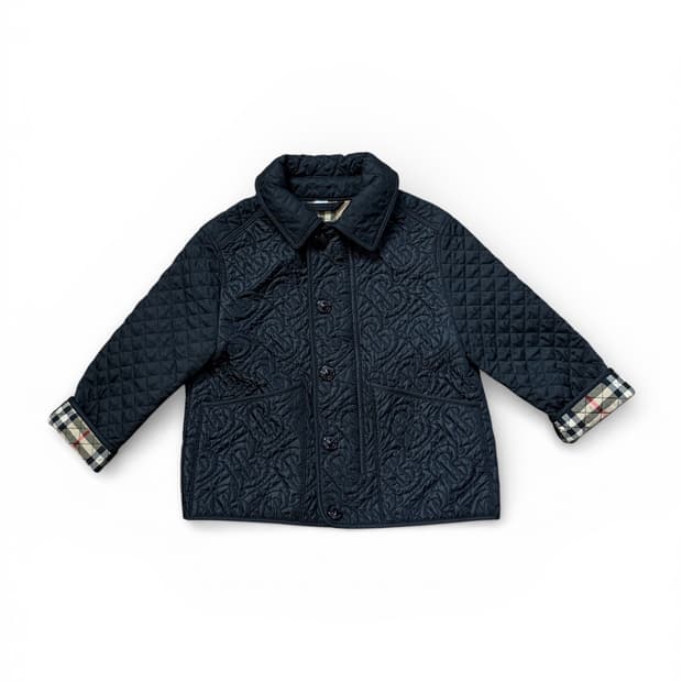 버버리 키즈 모노그램 퀼팅 패널 자켓