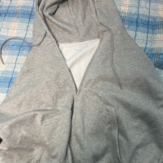흰색 후드집업