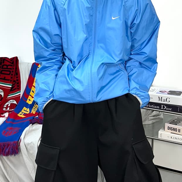 나이키 00s 스우시 스카이블루 바람막이 L