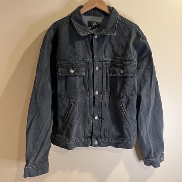 90s RRL BLACK TRUCKER JACKET XL