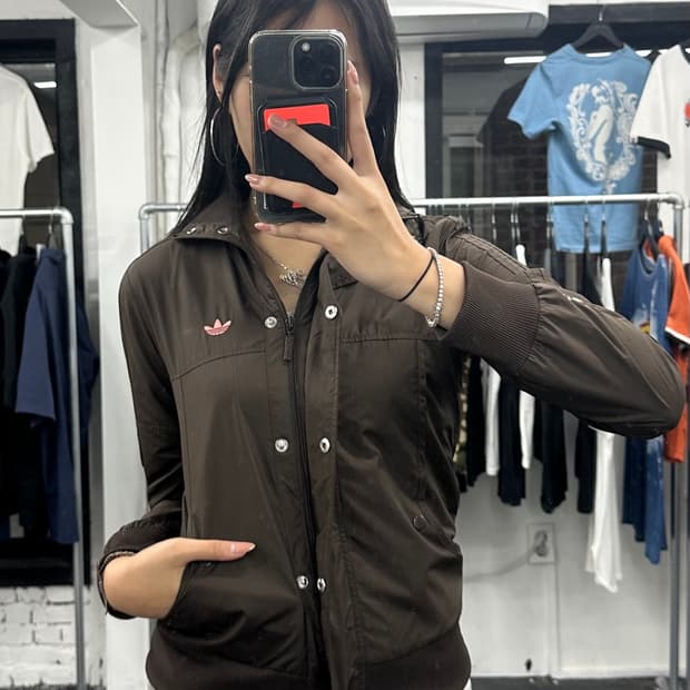 아디다스 파이어버드 브라운 자켓